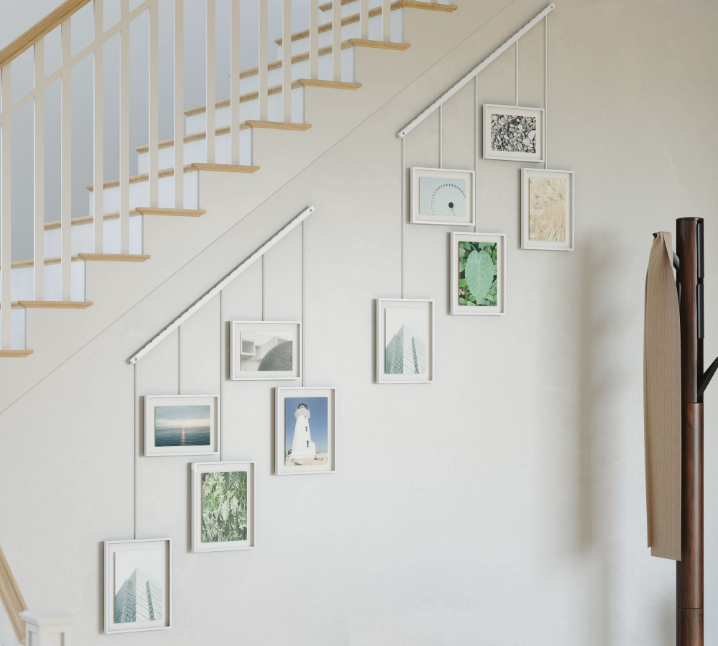 Hanging gallery frames from Pottery Barn.