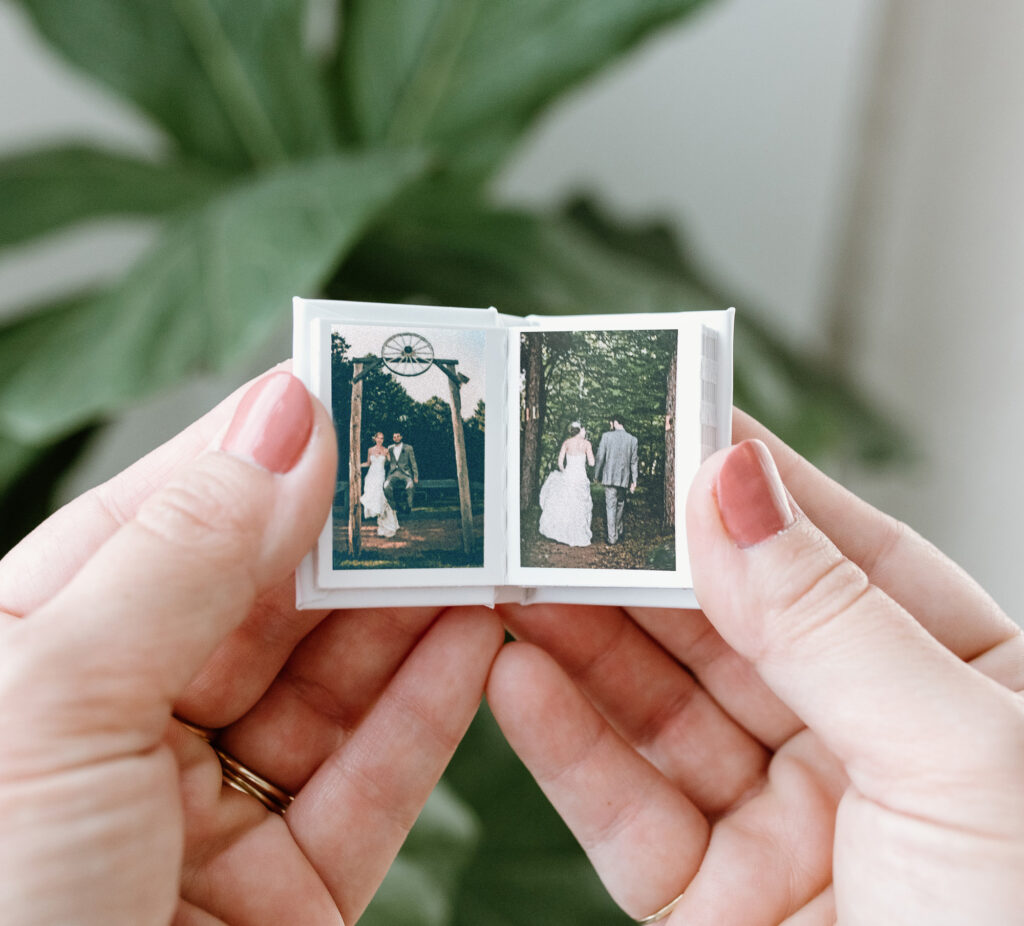 Tiny books from Social Print Studio which make unique photo gifts for mom.