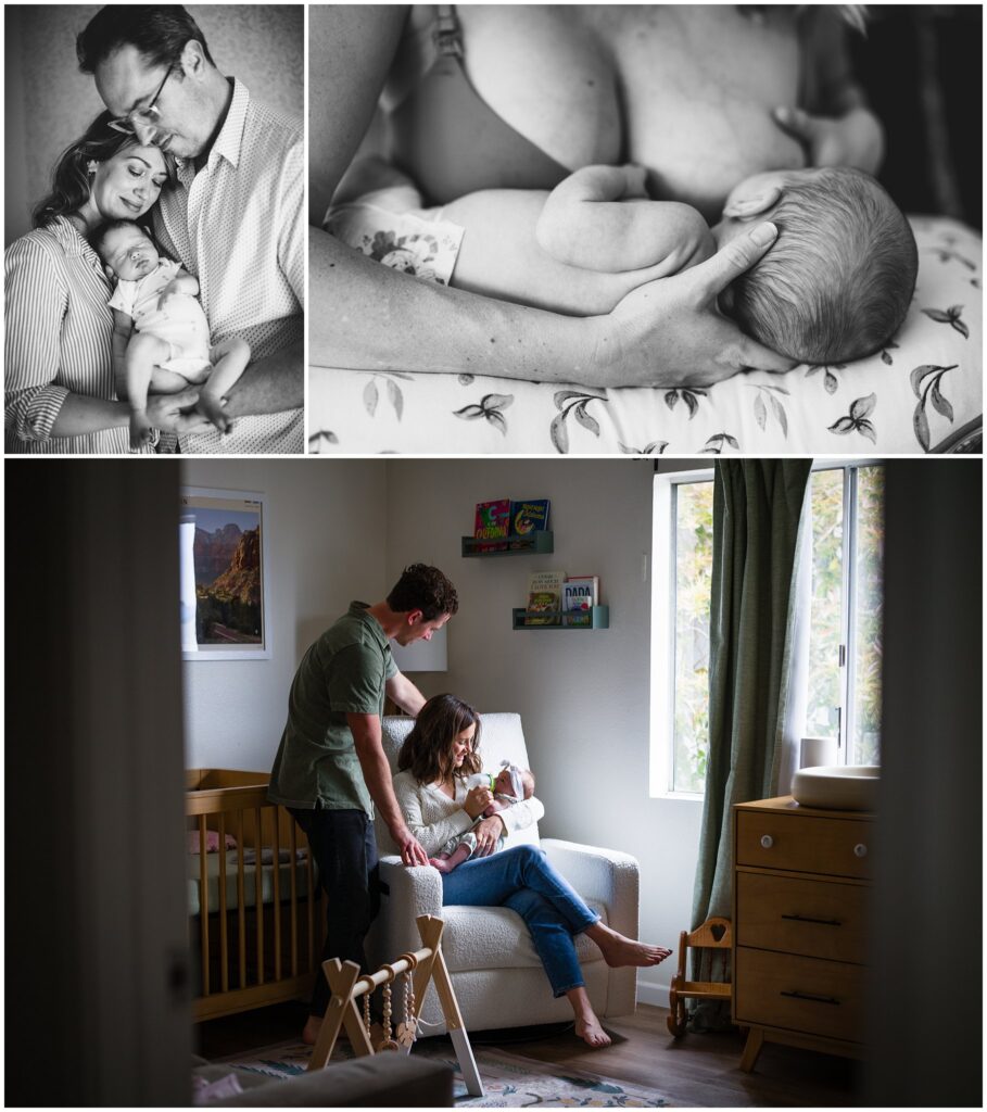 Newborn photo collage.