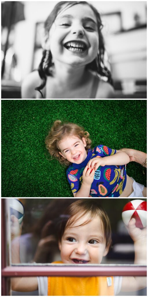 Photo collage with portraits of individual children.