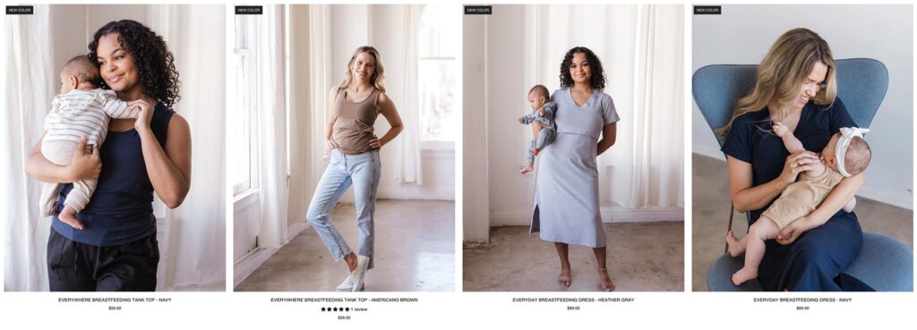 MLM Brand breastfeeding outfits.